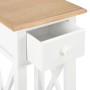 Mesa auxiliar de madera blanca 27x27x65,5 cm en Mesas auxiliares | Comprar online en Foru.es