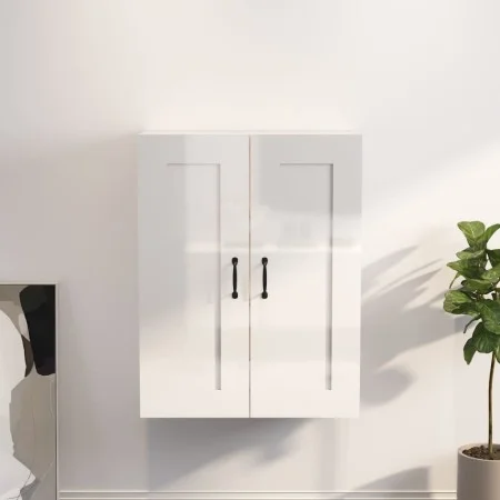 Armario de pared colgante blanco brillante 69,5x32,5x90 cm de vidaXL, Aparadores - Ref: Foro24-812309, Precio: 82,15 €, Descu...