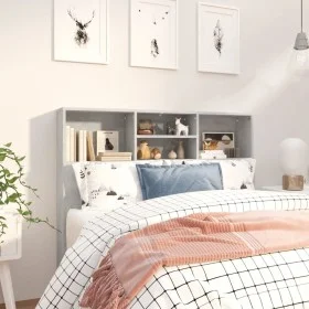Mueble cabecero gris hormigón 120x19x103,5 cm de vidaXL, Cabeceros y pies de cama - Ref: Foro24-811857, Precio: 54,93 €, Desc...