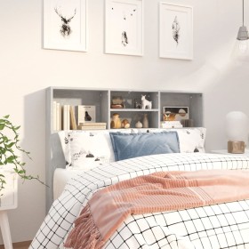 Mueble cabecero gris hormigón 120x19x103,5 cm de vidaXL, Cabeceros y pies de cama - Ref: Foro24-811857, Precio: 56,52 €, Desc...