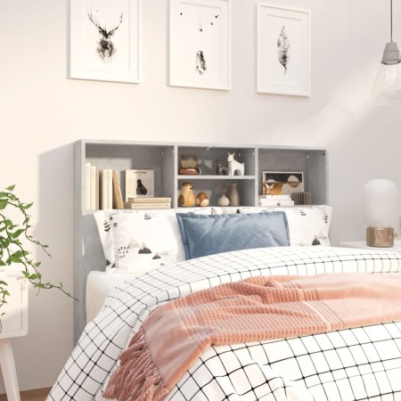 Mueble cabecero gris hormigón 120x19x103,5 cm de vidaXL, Cabeceros y pies de cama - Ref: Foro24-811857, Precio: 56,52 €, Desc...