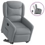Sillón reclinable elevable de tela gris claro en Sillones | Comprar online en Foru.es