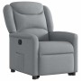 Sillón reclinable elevable de tela gris claro en Sillones | Comprar online en Foru.es