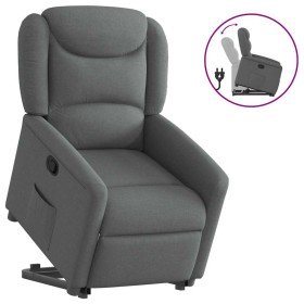 Sillón reclinable elevable de tela gris oscuro en Sillones | Comprar online en Foru.es