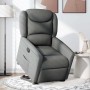 Sillón reclinable elevable de tela gris oscuro en Sillones | Comprar online en Foru.es