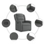 Sillón reclinable elevable de tela gris oscuro en Sillones | Comprar online en Foru.es