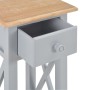 Mesa auxiliar de madera gris 27x27x65,5 cm en Mesas auxiliares | Comprar online en Foru.es