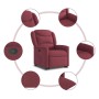 Sillón reclinable elevable tela rojo tinto en Sillones | Comprar online en Foru.es