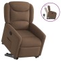 Sillón reclinable elevable de tela marrón en Sillones | Comprar online en Foru.es