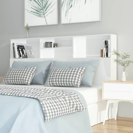 Mueble cabecero blanco brillante 160x19x103,5 cm de vidaXL, Cabeceros y pies de cama - Ref: Foro24-811877, Precio: 73,21 €, D...
