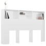 Mueble cabecero blanco brillante 160x19x103,5 cm de vidaXL, Cabeceros y pies de cama - Ref: Foro24-811877, Precio: 73,21 €, D...