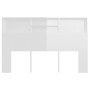 Mueble cabecero blanco brillante 160x19x103,5 cm de vidaXL, Cabeceros y pies de cama - Ref: Foro24-811877, Precio: 73,21 €, D...