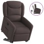 Sillón reclinable elevable tela marrón oscuro en Sillones | Comprar online en Foru.es