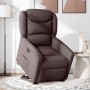 Sillón reclinable elevable tela marrón oscuro en Sillones | Comprar online en Foru.es