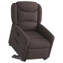 Sillón reclinable elevable tela marrón oscuro en Sillones | Comprar online en Foru.es