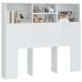 Mueble cabecero blanco brillante 120x19x103,5 cm de vidaXL, Cabeceros y pies de cama - Ref: Foro24-811859, Precio: 63,97 €, D...