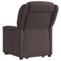 Sillón reclinable elevable tela marrón oscuro en Sillones | Comprar online en Foru.es