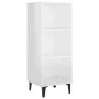 Aparador de madera contrachapada blanco brillo 34,5x32,5x90 cm de vidaXL, Aparadores - Ref: Foro24-812390, Precio: 39,98 €, D...