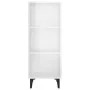 Aparador de madera contrachapada blanco brillo 34,5x32,5x90 cm de vidaXL, Aparadores - Ref: Foro24-812390, Precio: 39,98 €, D...