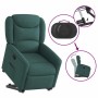 Sillón reclinable elevable tela verde oscuro en Sillones | Comprar online en Foru.es