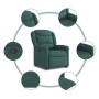 Sillón reclinable elevable tela verde oscuro en Sillones | Comprar online en Foru.es