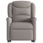 Sillón reclinable elevable tela gris taupe en Sillones | Comprar online en Foru.es