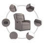 Sillón reclinable elevable tela gris taupe en Sillones | Comprar online en Foru.es