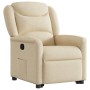 Sillón reclinable elevable de tela color crema en Sillones | Comprar online en Foru.es