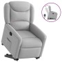 Sillón reclinable elevable de tela gris nube en Sillones | Comprar online en Foru.es