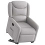 Sillón reclinable elevable de tela gris nube en Sillones | Comprar online en Foru.es
