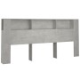 Mueble cabecero gris hormigón 220x18,5x104,5 cm de vidaXL, Cabeceros y pies de cama - Ref: Foro24-811965, Precio: 88,64 €, De...