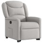 Sillón reclinable elevable de tela gris nube en Sillones | Comprar online en Foru.es