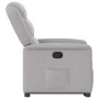 Sillón reclinable elevable de tela gris nube en Sillones | Comprar online en Foru.es