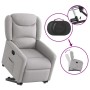 Sillón reclinable elevable de tela gris nube en Sillones | Comprar online en Foru.es