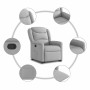Sillón reclinable elevable de tela gris nube en Sillones | Comprar online en Foru.es
