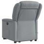 Sillón de masaje reclinable de pie de tela gris claro en Sillones | Comprar online en Foru.es
