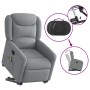 Sillón de masaje reclinable de pie de tela gris claro en Sillones | Comprar online en Foru.es