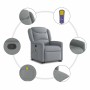 Sillón de masaje reclinable de pie de tela gris claro en Sillones | Comprar online en Foru.es