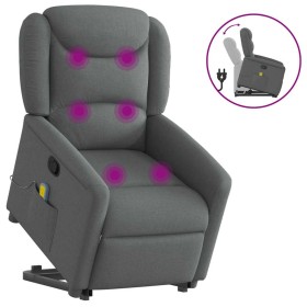 Silla de masaje reclinable de pie de tela gris oscuro en Sillones | Comprar online en Foru.es