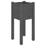 Jardinera de madera maciza de pino gris 31x31x70 cm de vidaXL, Maceteros y jardineras - Ref: Foro24-810783, Precio: 27,45 €, ...