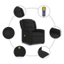 Sillón reclinable de masaje elevable tela negro en Sillones | Comprar online en Foru.es