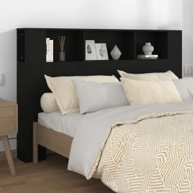 Mueble cabecero negro 160x18,5x104,5 cm de vidaXL, Cabeceros y pies de cama - Ref: Foro24-811935, Precio: 67,24 €, Descuento: %