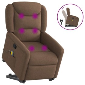 Silla de masaje reclinable de pie de tela marrón en Sillones | Comprar online en Foru.es