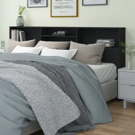 Mueble cabecero negro 220x19x103,5 cm de vidaXL, Cabeceros y pies de cama - Ref: Foro24-811899, Precio: 75,59 €, Descuento: %