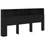 Mueble cabecero negro 220x19x103,5 cm de vidaXL, Cabeceros y pies de cama - Ref: Foro24-811899, Precio: 76,48 €, Descuento: %