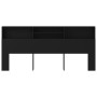 Mueble cabecero negro 220x19x103,5 cm de vidaXL, Cabeceros y pies de cama - Ref: Foro24-811899, Precio: 76,48 €, Descuento: %