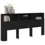 Mueble cabecero negro 220x19x103,5 cm de vidaXL, Cabeceros y pies de cama - Ref: Foro24-811899, Precio: 75,59 €, Descuento: %