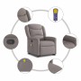 Sillón reclinable de masaje elevable tela gris taupé en Sillones | Comprar online en Foru.es