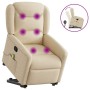 Silla de masaje reclinable de pie de tela color crema en Sillones | Comprar online en Foru.es