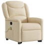 Silla de masaje reclinable de pie de tela color crema en Sillones | Comprar online en Foru.es